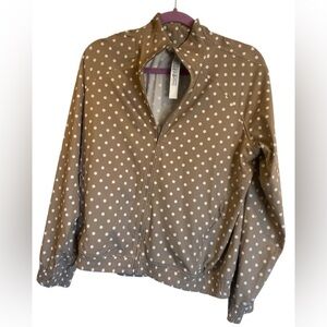 NWT Lululemon state track jacket TAN/WHITE Size: 8